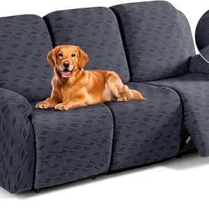 Jacquard 3-seat Reclining Couch Cover, Kid And Pet-Friendly